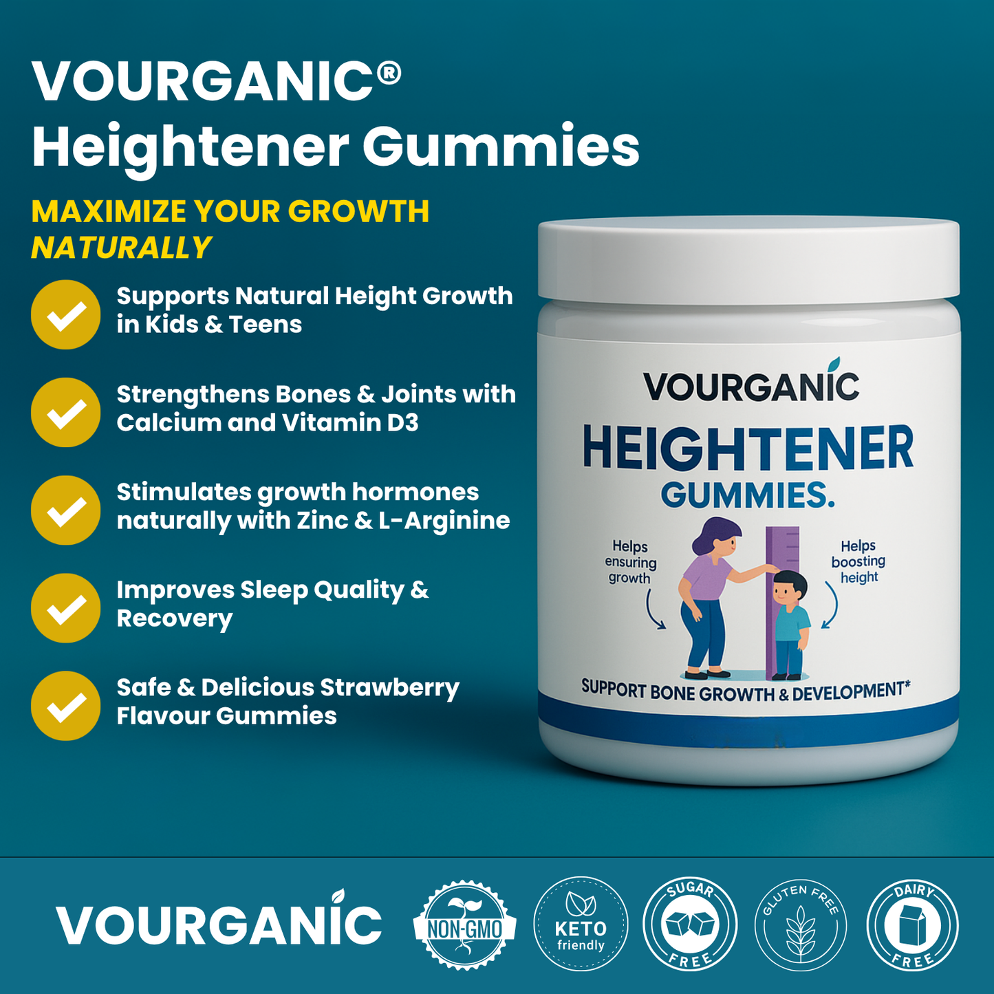 VOURGANIC® Heightener Gummies