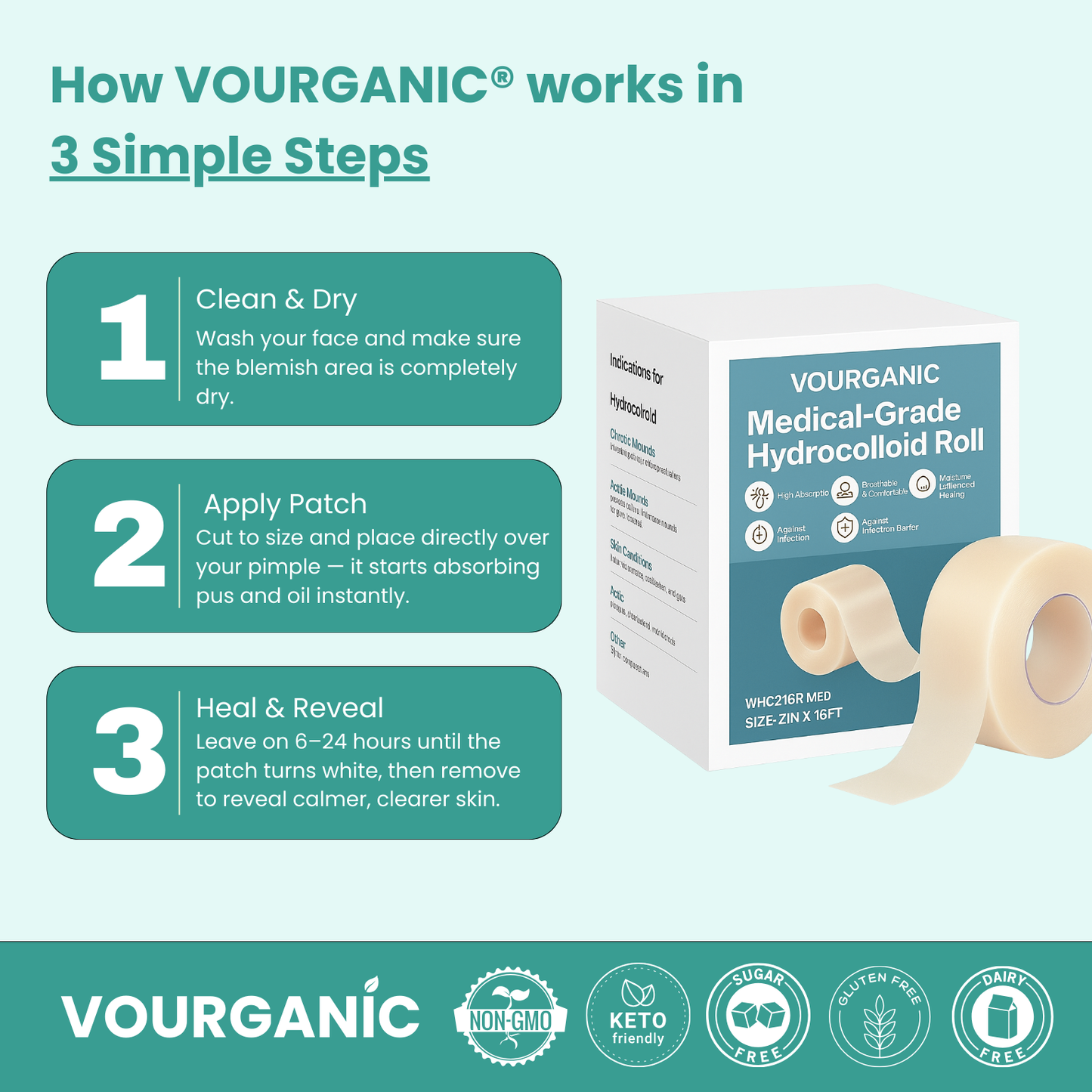 VOURGANIC® Hydrocolloid ClearSkin Roll