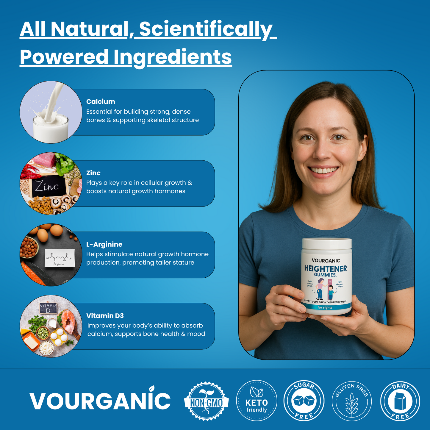 VOURGANIC® Heightener Gummies