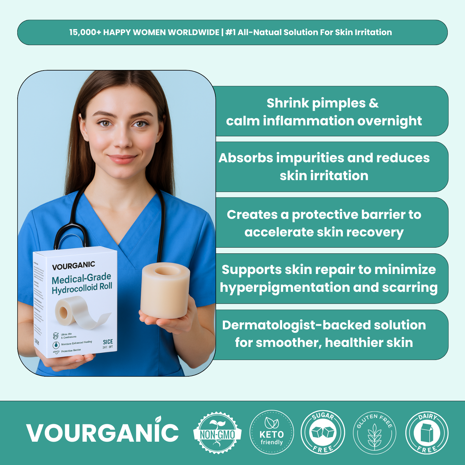 VOURGANIC® Hydrocolloid ClearSkin Roll