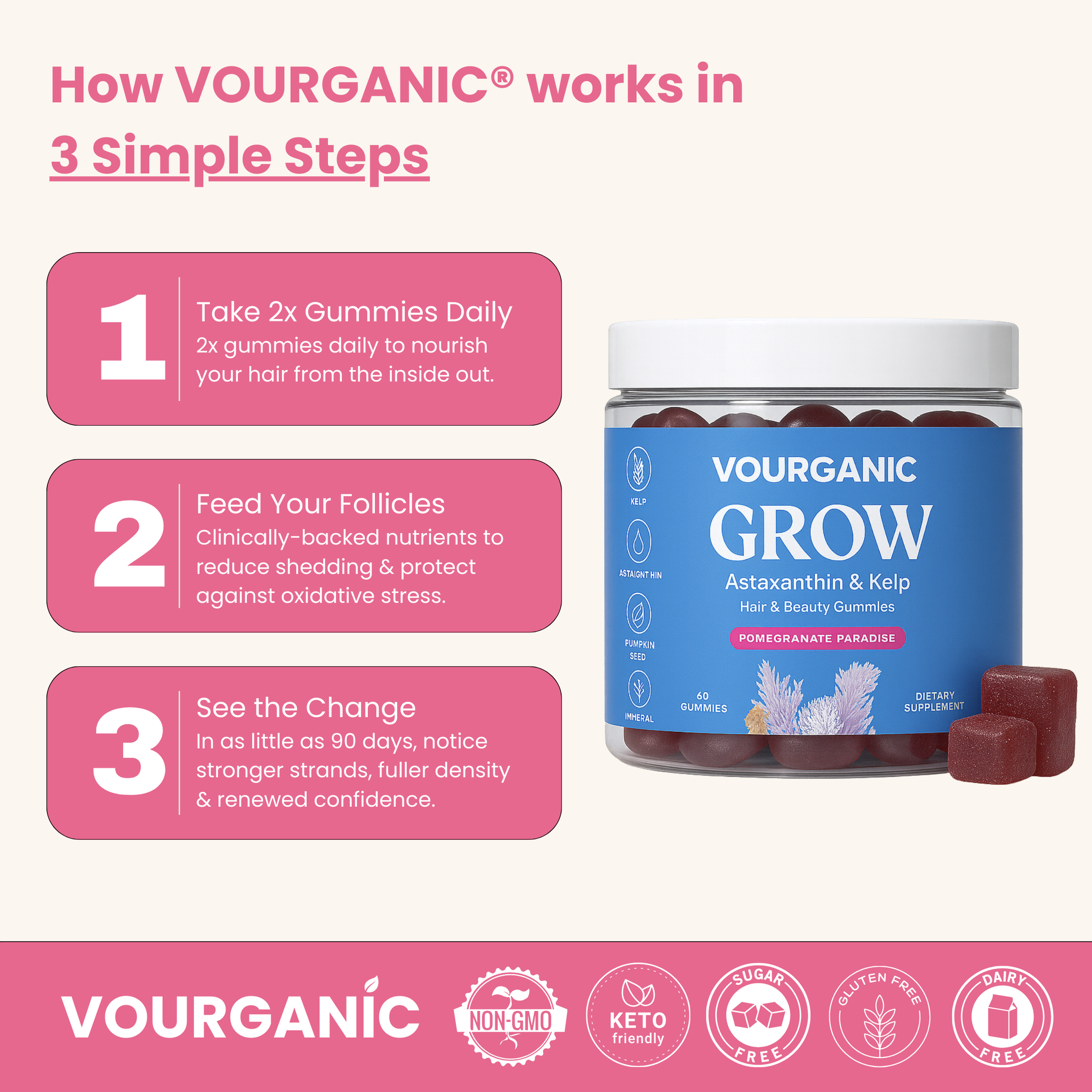 VOURGANIC® Hair & Beauty Gummies