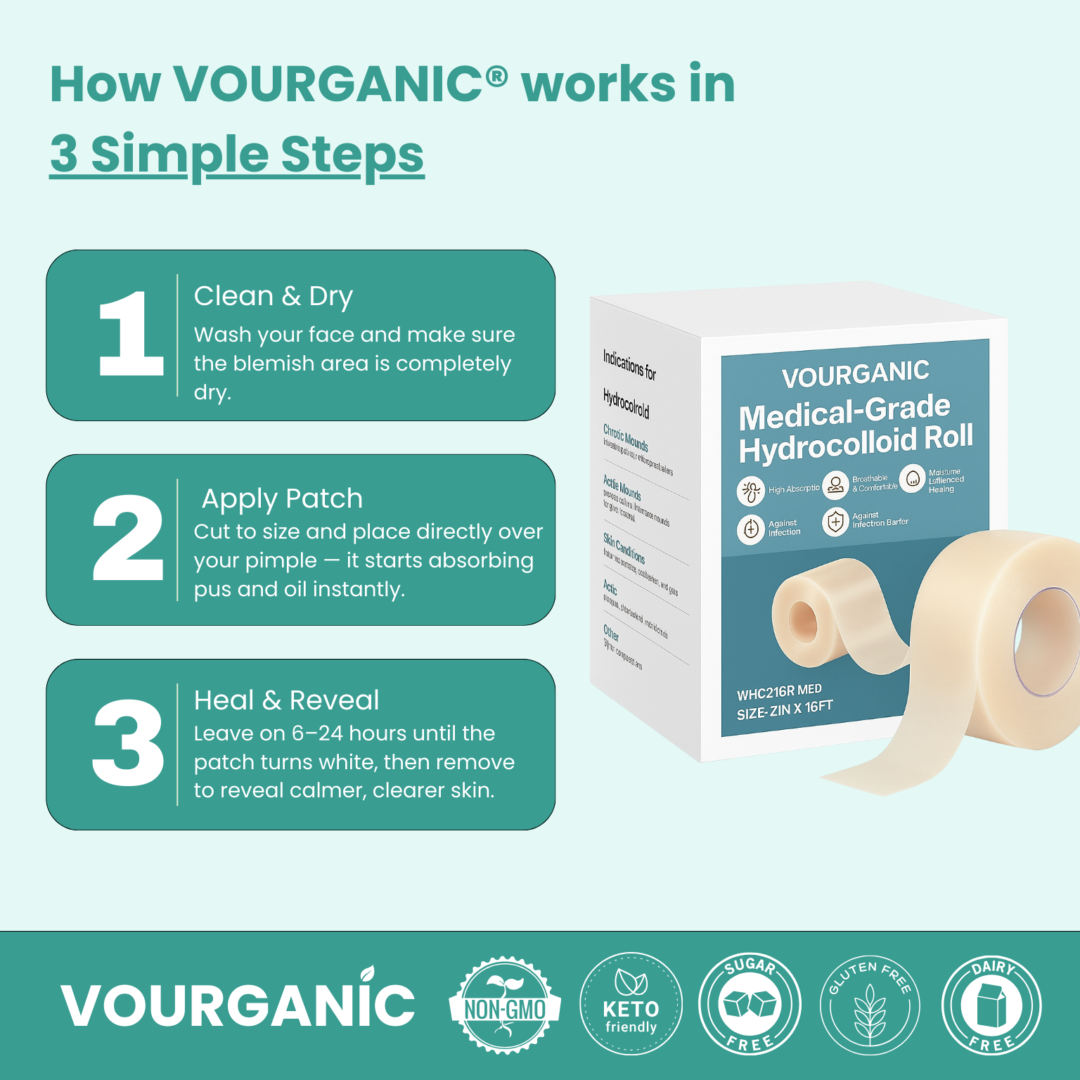 VOURGANIC® Hydrocolloid ClearSkin Roll