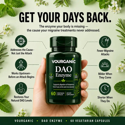 VOURGANIC® DAO Enzyme | Migraine Relief